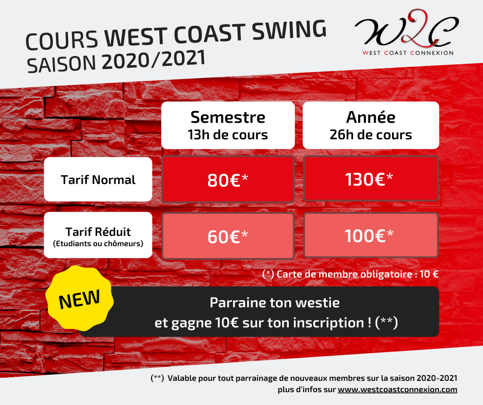 Tarifs cours 2020 / 2021